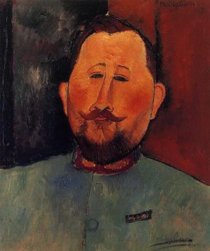 Artist Amedeo Modigliani's Work - portrait of doctor devaraigne 1917