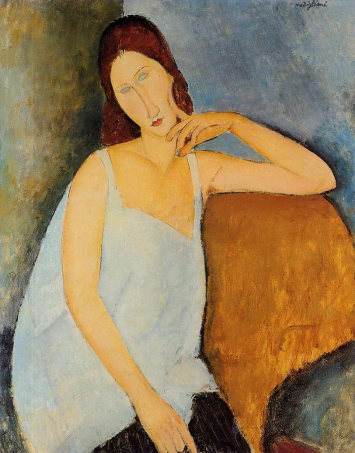 Amedeo Modigliani Oil Painting - Jeanne Hébuterne