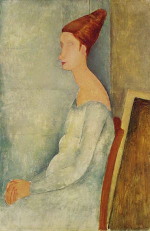 Artist Amedeo Modigliani's Work - portrait of jeanne hebuterne 1918 2