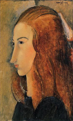 Artist Amedeo Modigliani's Work - portrait of jeanne hebuterne 1918