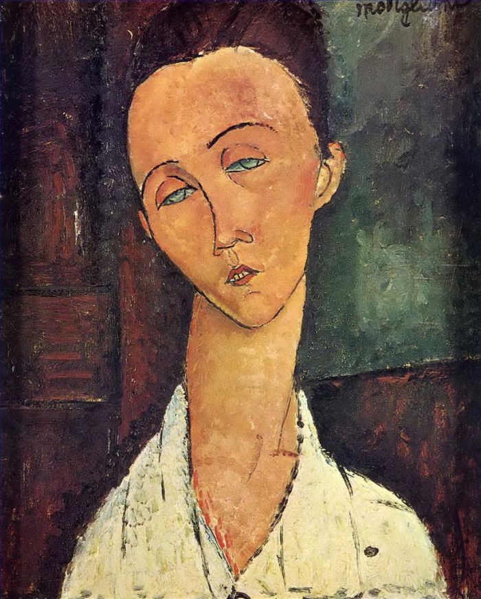 Amedeo Modigliani Oil Painting - portrait of lunia czechowska 1918