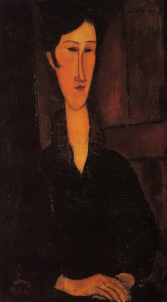 Amedeo Modigliani Oil Painting - portrait of madame zborowska 1917
