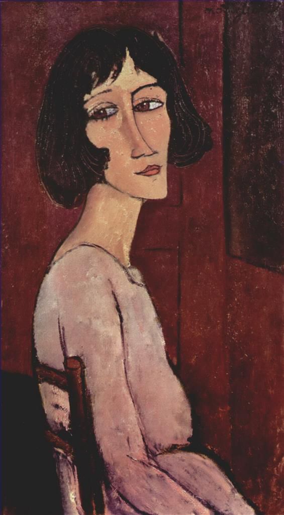 Amedeo Modigliani Oil Painting - portrait of margarita 1916