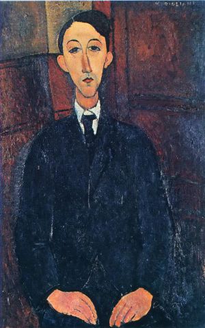 Artist Amedeo Modigliani's Work - portrait of the painter manuel humbert 1916 1