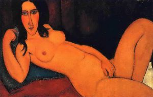 Artist Amedeo Modigliani's Work - reclining nude 1917 2