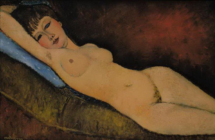 Amedeo Modigliani Oil Painting - reclining nude
