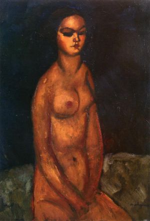 Artist Amedeo Modigliani's Work - seated nude 1908