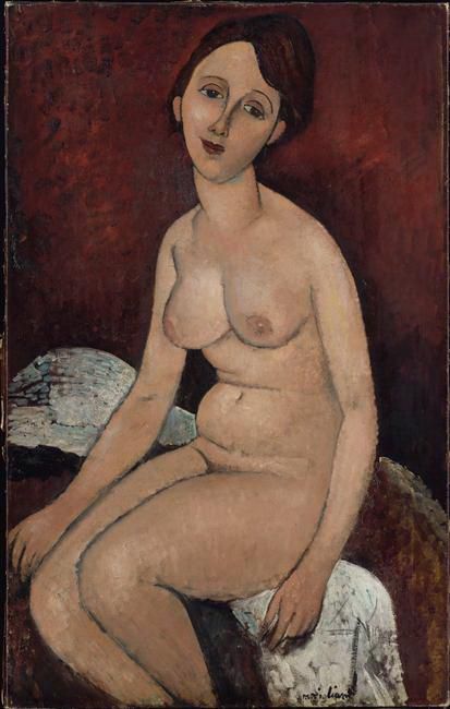 Amedeo Modigliani Oil Painting - seated nude