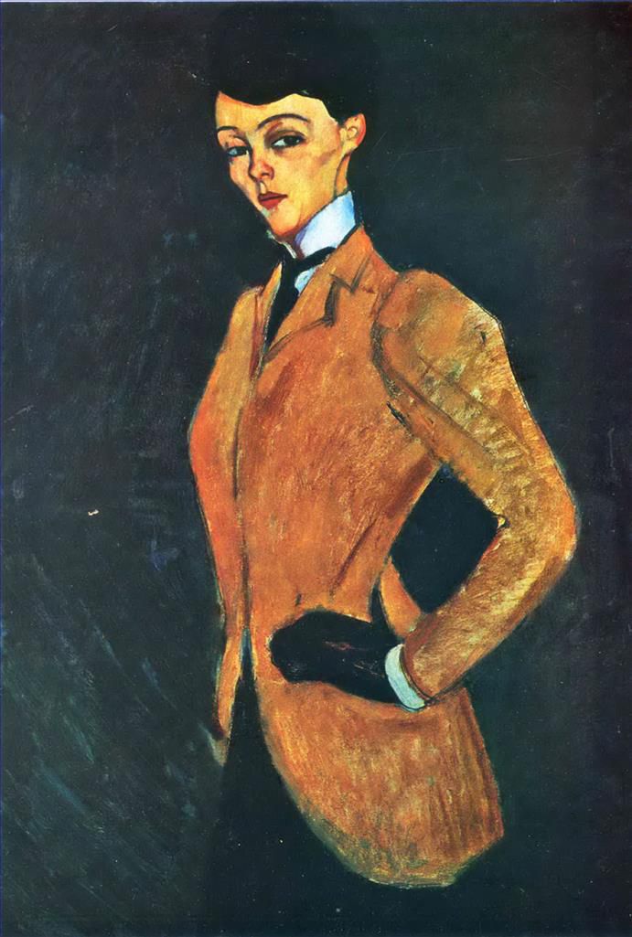 Amedeo Modigliani Oil Painting - the amazon 1909