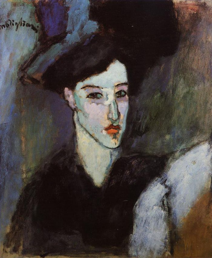 Amedeo Modigliani Oil Painting - the jewish woman 1908