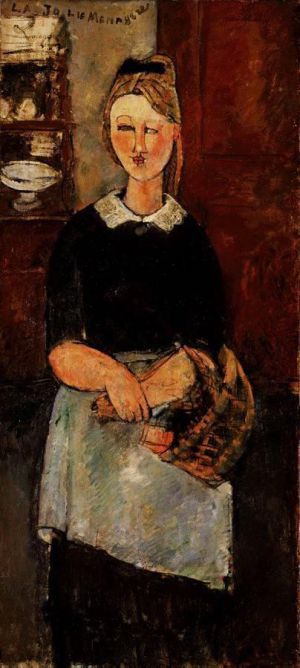 Artist Amedeo Modigliani's Work - the pretty housewife 1915