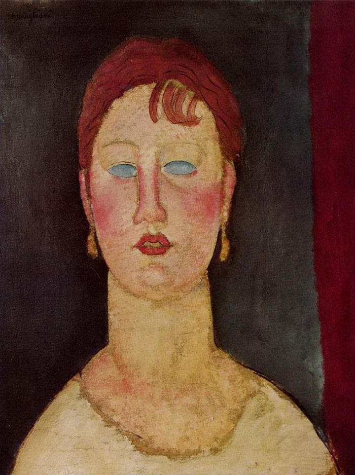 Amedeo Modigliani Oil Painting - the singer from nice
