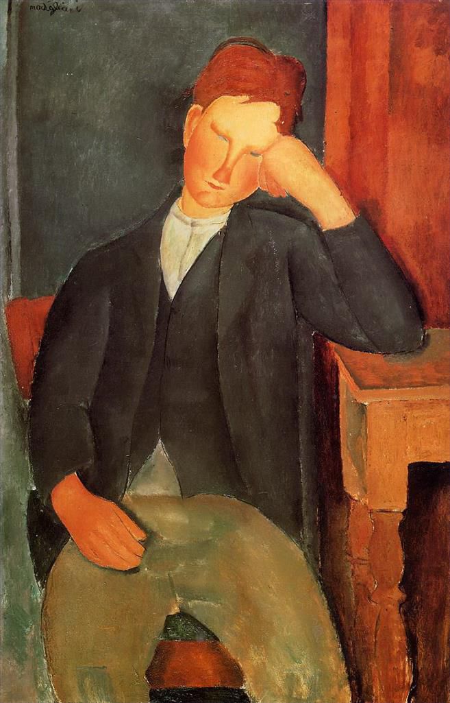 Amedeo Modigliani Oil Painting - the young apprentice