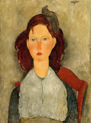 Artist Amedeo Modigliani's Work - young girl seated 1918