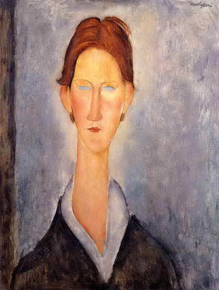 Amedeo Modigliani Oil Painting - young man student 1919