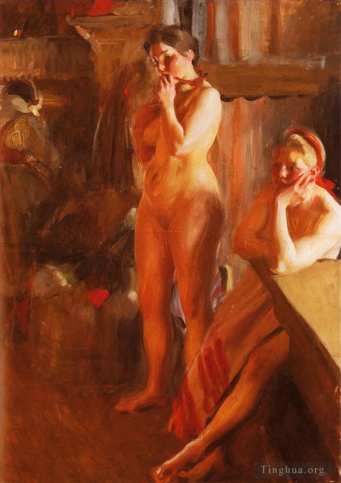 Anders Zorn Oil Painting - Eldsken