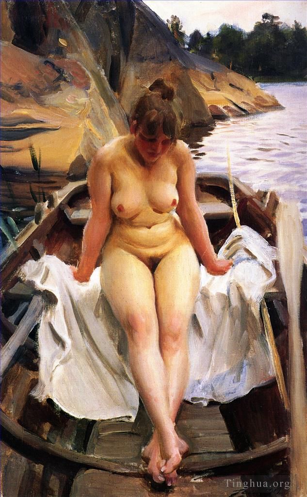 Anders Zorn Oil Painting - I Werners Eka