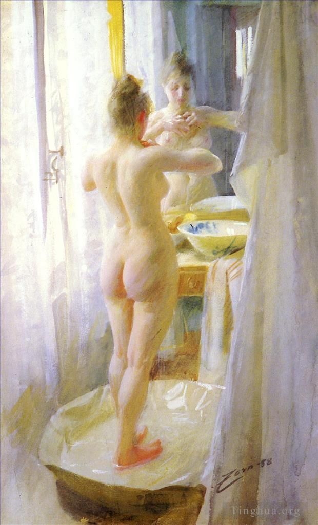 Anders Zorn Oil Painting - Le Tub
