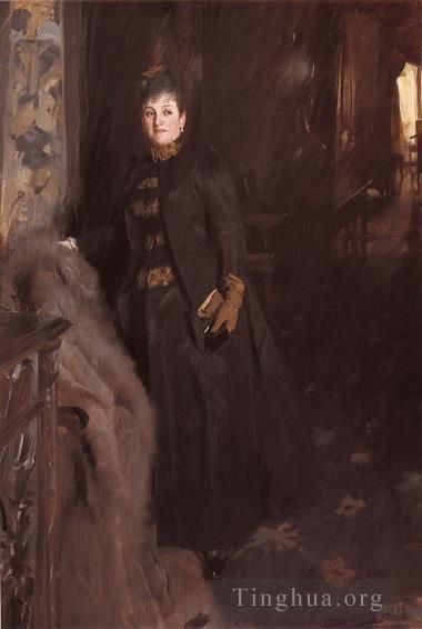 Anders Zorn Oil Painting - Madame Clara Rikoff