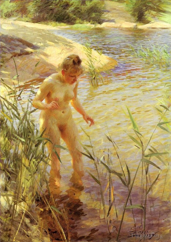 Anders Zorn Oil Painting - Reflexer