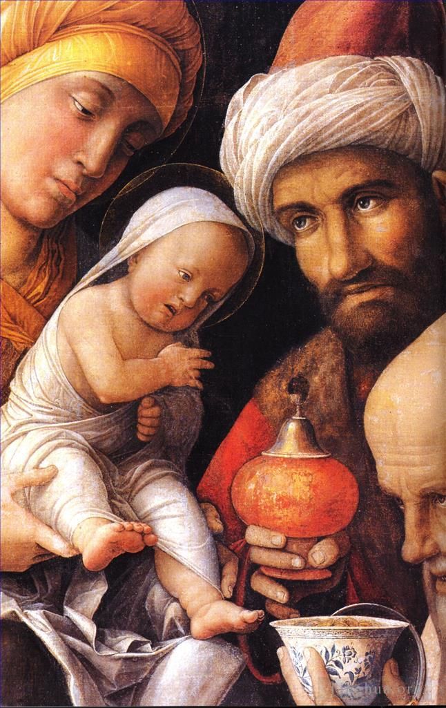 Andrea Mantegna Oil Painting - The Adoration of the Magi dt1