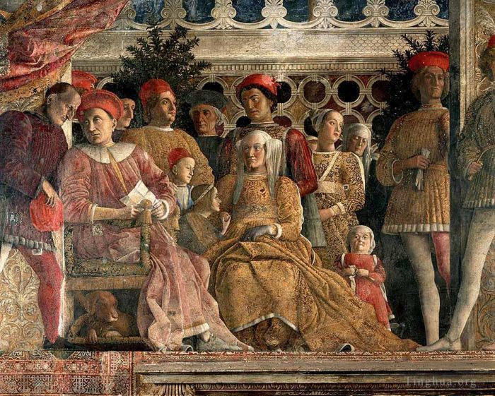 Andrea Mantegna Oil Painting - The Court of Mantua