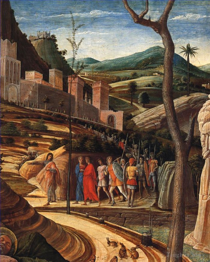 Andrea Mantegna Oil Painting - The agony in the garden dt1