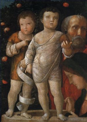 Artist Andrea Mantegna's Work - The holy family with St John