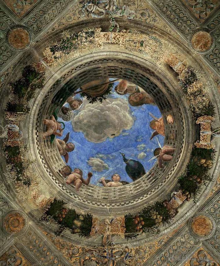 Andrea Mantegna Various Paintings - Ceiling Oculus