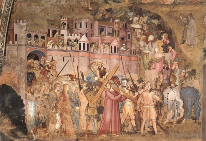 Andrea da Firenze Various Paintings - Christ Bearing The Cross To Calvary