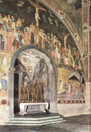 Artist Andrea da Firenze's Work - Frescoes On The Central Wall
