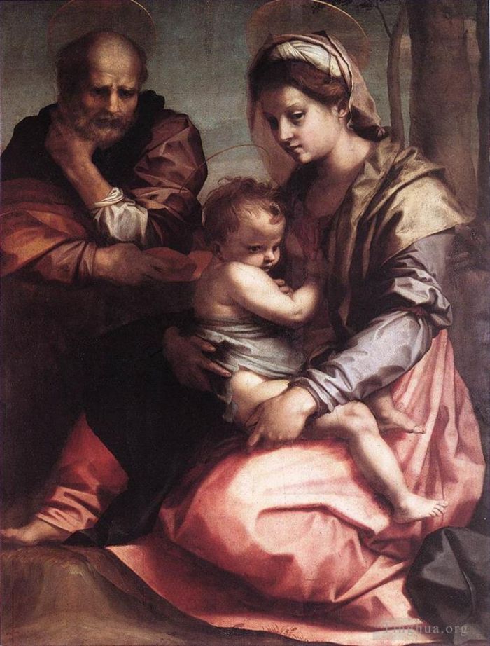Andrea del Sarto Oil Painting - Holy Family Barberini WGA