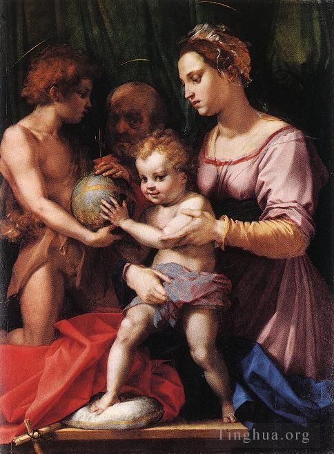 Andrea del Sarto Oil Painting - Holy Family Borgherini WGA