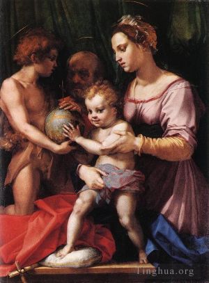 Artist Andrea del Sarto's Work - Holy Family Borgherini