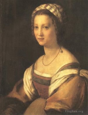Artist Andrea del Sarto's Work - Portrait of the Artists Wife