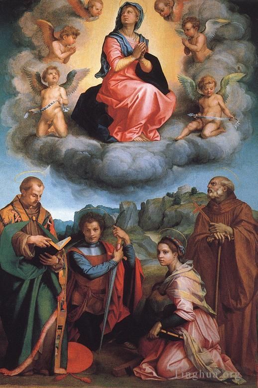 Andrea del Sarto Oil Painting - Virgin with Four Saints