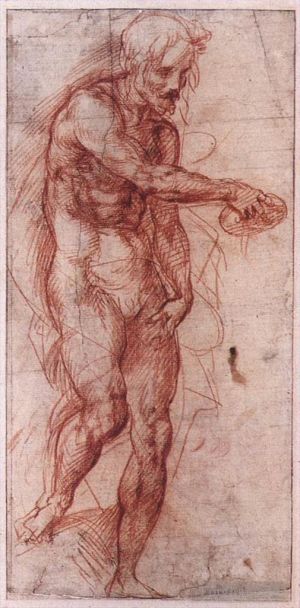 Artist Andrea del Sarto's Work - Study For The Baptism Of The People