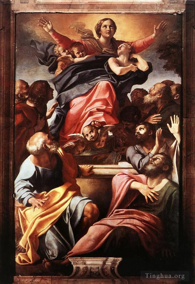 Annibale Carracci Oil Painting - Assumption of the Virgin Mary