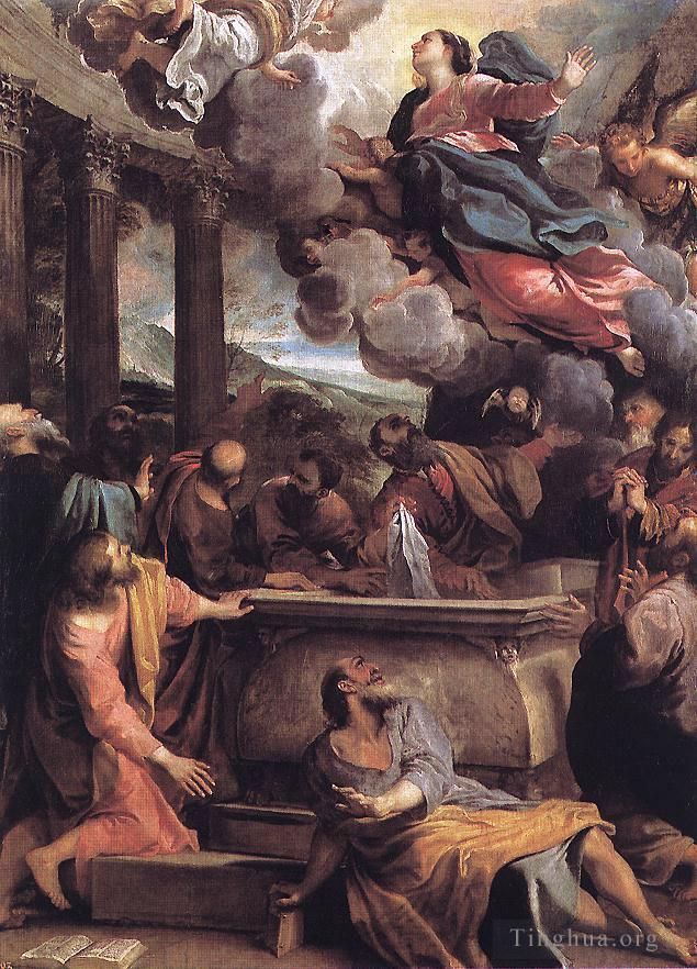 Annibale Carracci Oil Painting - Assumption of the Virgin