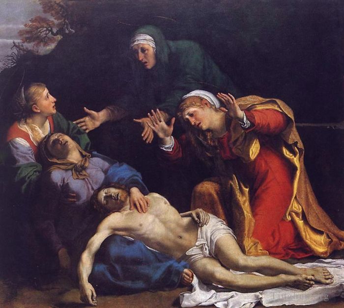 Annibale Carracci Oil Painting - Lamentation of Christ