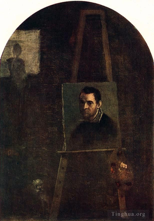 Annibale Carracci Oil Painting - Self portrait