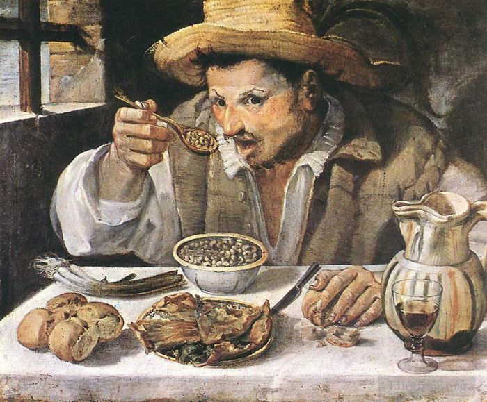 Annibale Carracci Oil Painting - The Beaneater