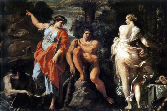 Annibale Carracci Oil Painting - The Choice of Heracles