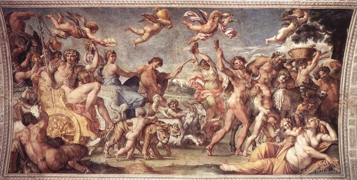 Annibale Carracci Oil Painting - Triumph of Bacchus and Ariadne