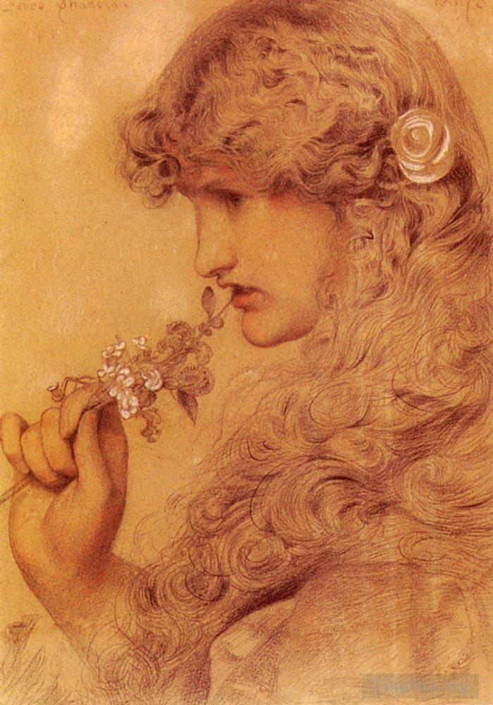 Anthony Frederick Augustus Sandys Various Paintings - Loves Shadow