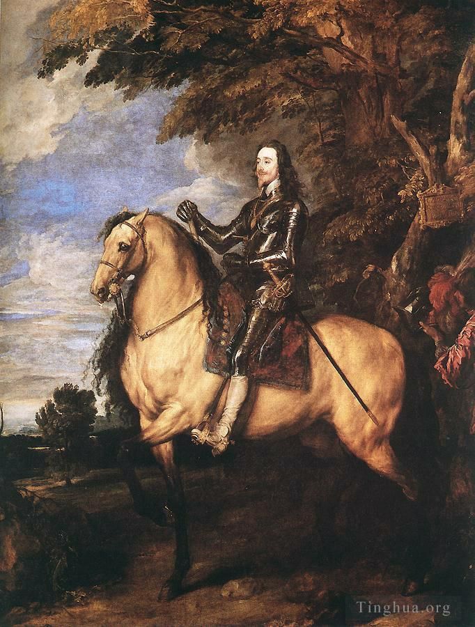 Anthony van Dyck Oil Painting - CharlesI on Horseback