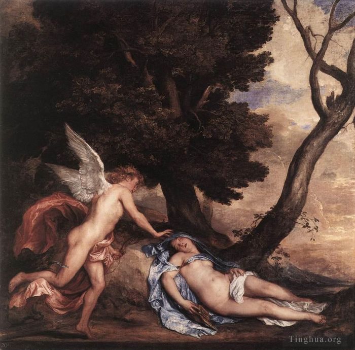 Anthony van Dyck Oil Painting - Cupid and Psyche