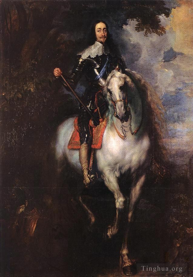 Anthony van Dyck Oil Painting - Equestrian Portrait of CharlesI King of England