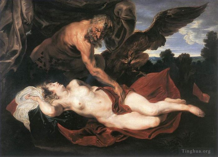 Anthony van Dyck Oil Painting - Jupiter and Antiope Baroque mythological Anthony van Dyck