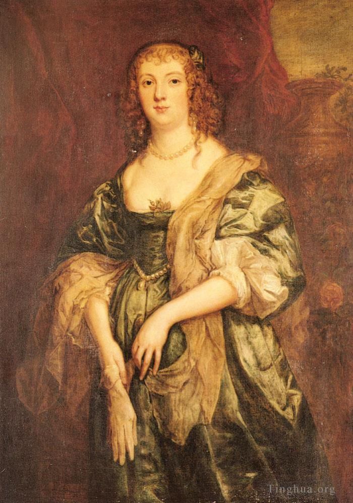 Anthony van Dyck Oil Painting - Portrait Of Anne Carr Countess Of Bedford
